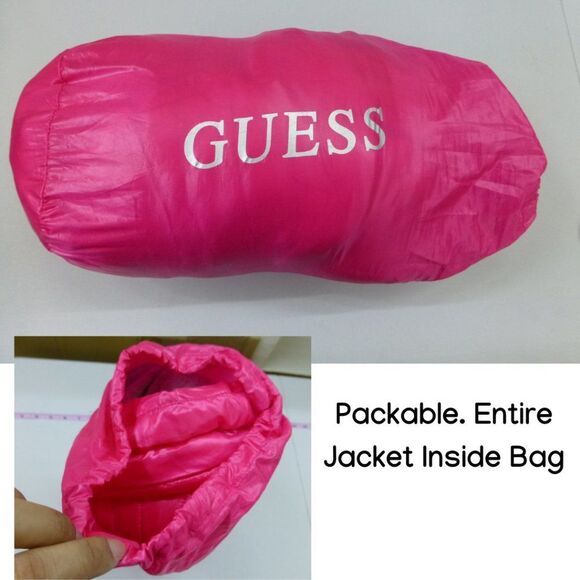 GUESS Packable Hooded and Quilted Puffer Jacket - Picture 16 of 16